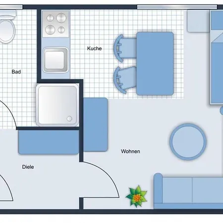 Einfach Moblierte 1-zimmer In *